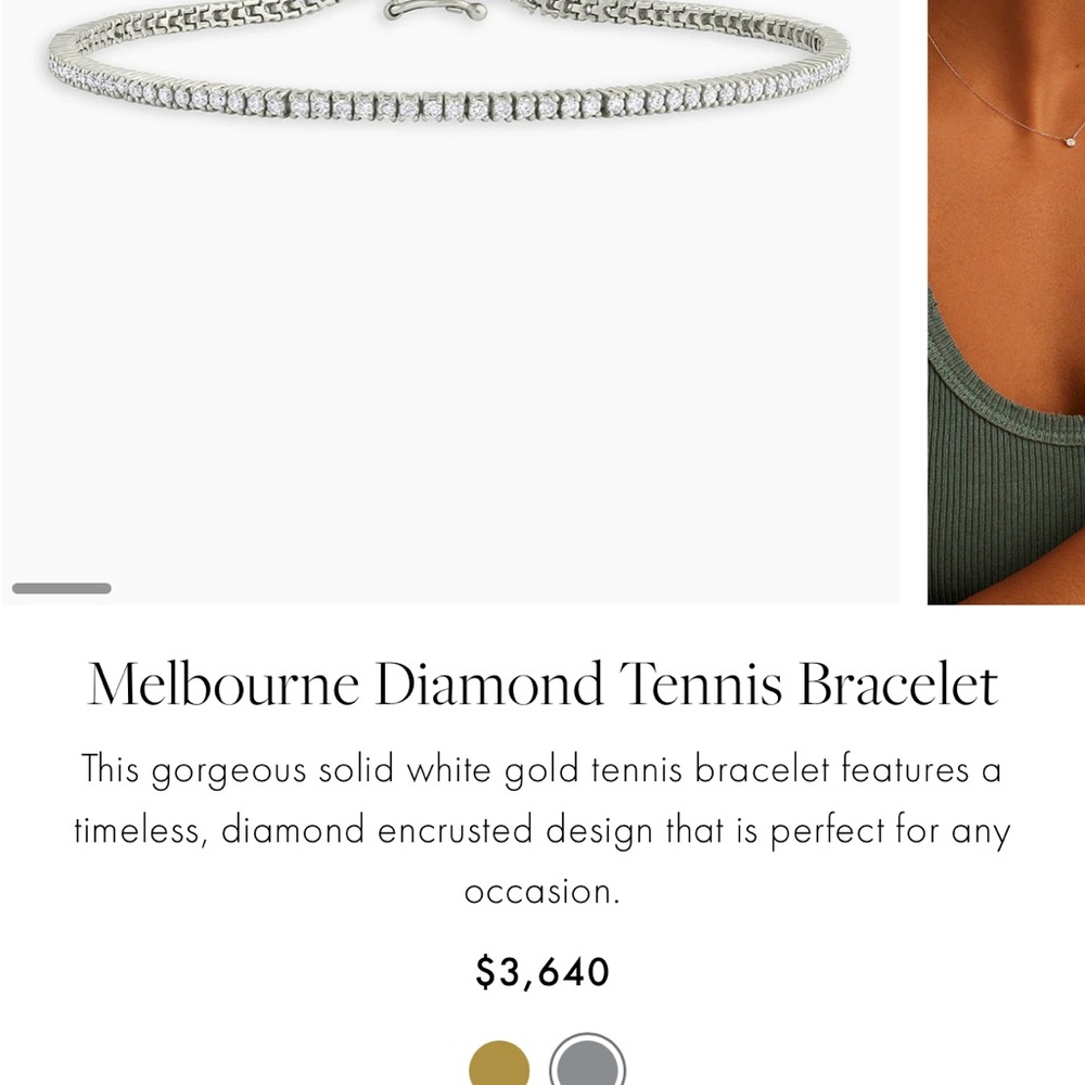 Melbourne Diamond Tennis Bracelet - White Gold